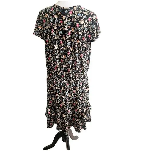 Ralph Lauren Floral Wrap Dress Plus Size 16 Knee Length V-Neck Cottage Core - Picture 2 of 16